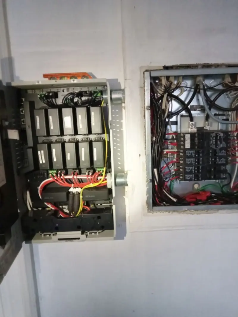 Electrical panel upgrade completed for Security Camera Wiring in Nichols Hills